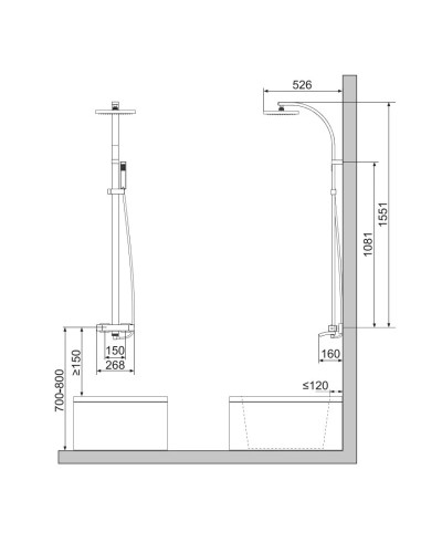 Душевая система Noken Bend Mix N720000152