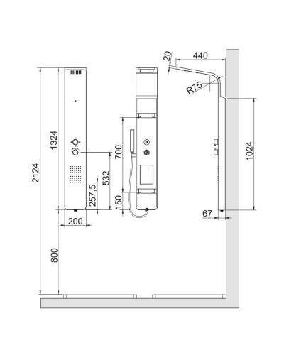 Душевая панель Noken  Laus N720000170