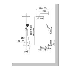 Душевая система 300 мм Noken Tec Round N720000187