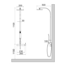 Душевая система 200 мм Noken Tina N720000128