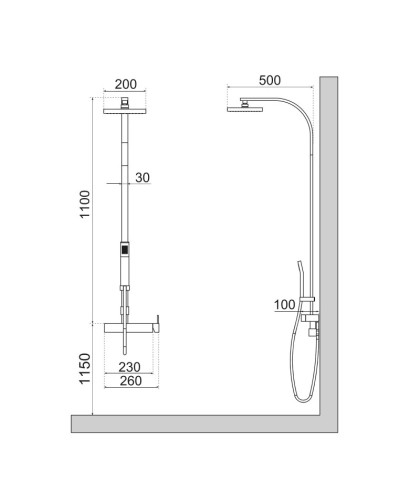 Душевая система 200 мм Noken Tina N720000128