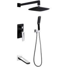 Душевая система Boheme Venturo 374-B-2 Черная Хром