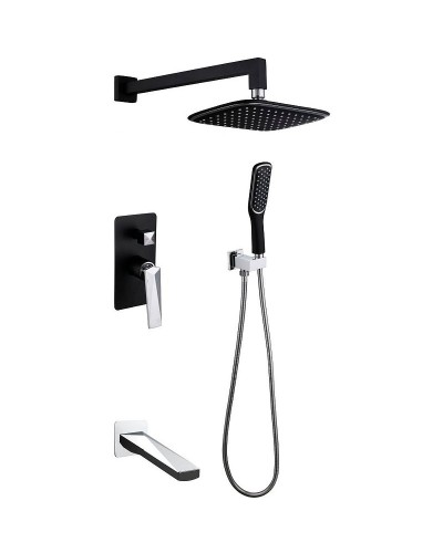 Душевая система Boheme Venturo 374-B-2 Черная Хром