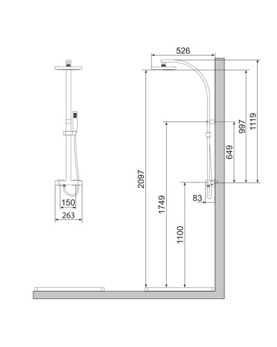 Душевая система Noken Bend N720000151