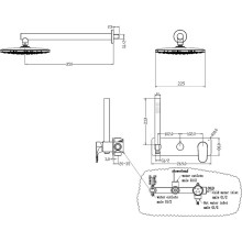 Душевая система Boheme Spectre 454-2-G Золото