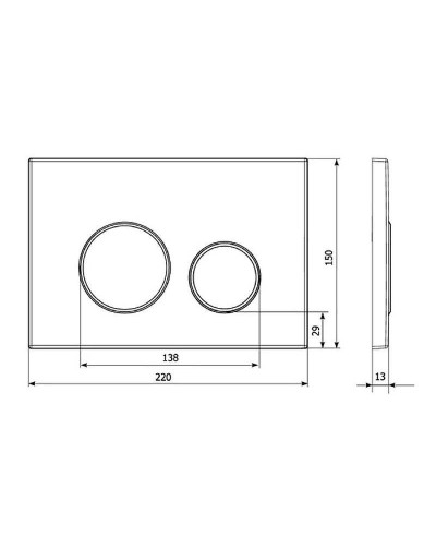Клавиша смыва Veconi Round VFR-CH VFR002CH Хром глянец