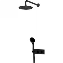 Душевая система Cezares Czr CZR-B-VDIM-T-NOP с термостатом Черная матовая