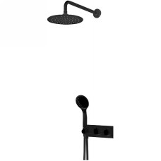 Душевая система Cezares Czr CZR-B-VDIM-T-NOP с термостатом Черная матовая