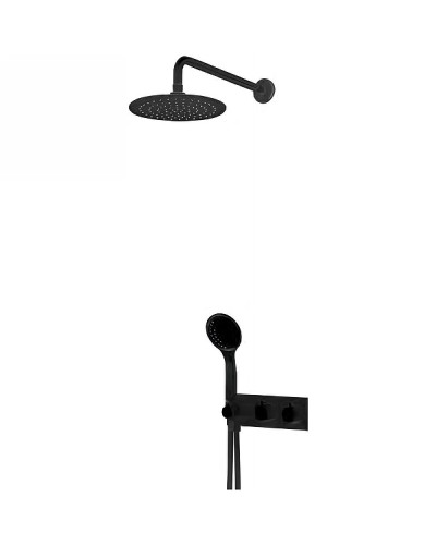 Душевая система Cezares Czr CZR-B-VDIM-T-NOP с термостатом Черная матовая