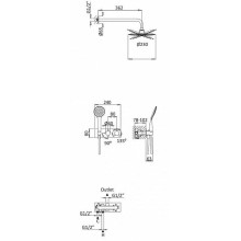 Душевая система Cezares Czr CZR-B-VDIM-T-NOP с термостатом Черная матовая