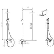 Душевая система Boheme Q 148-CRUW.2 Хром Синяя