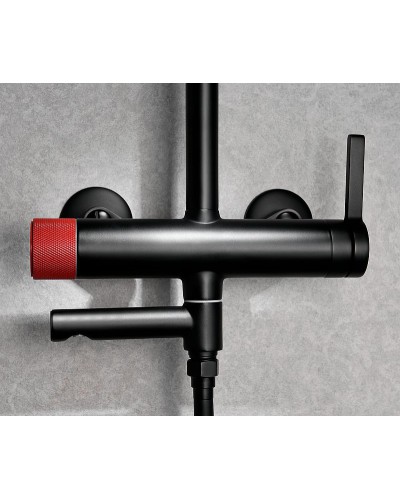 Душевая система Bronze de Luxe Avantgarde 2039RH Черная Красная