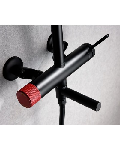 Душевая система Bronze de Luxe Avantgarde 2039RH Черная Красная