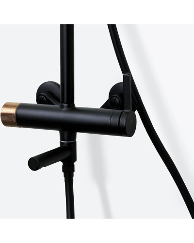 Душевая система Bronze de Luxe Avantgarde 2039RGB Черная Розовое золото