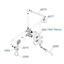 Душевой комплект 225 мм WasserKRAFT A177477 Thermo