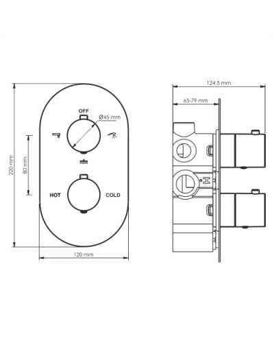 Душевой комплект 225 мм WasserKRAFT A177477 Thermo