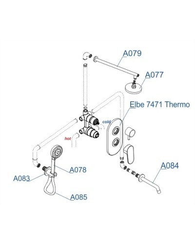Душевой комплект 225 мм WasserKRAFT A177471