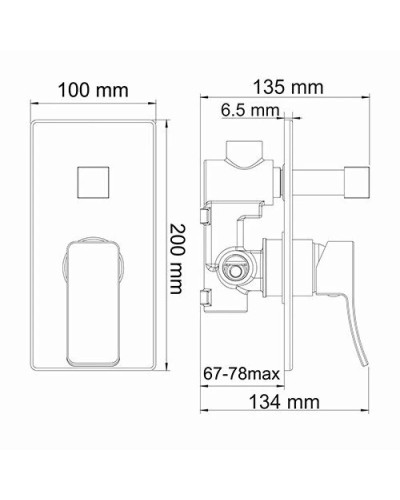 Душевой комплект 225 мм WasserKRAFT A16067WHITE
