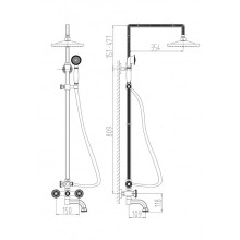 Душевая система Milacio Almeria MC.100.BR