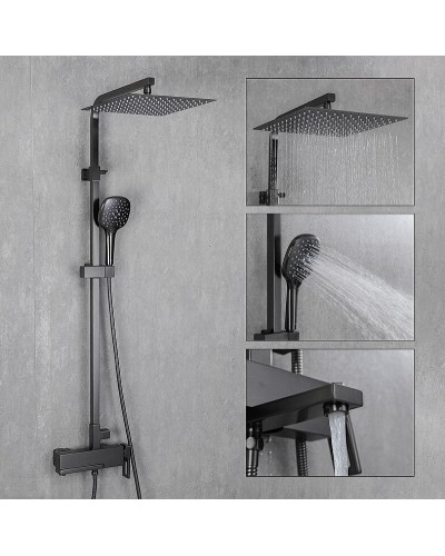 Душевая система Gappo G17-9 G2417-9 Оружейная сталь