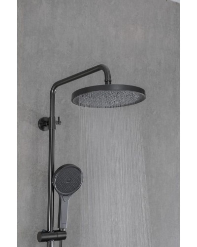 Душевая система Gappo G2495-79 с термостатом Оружейная сталь