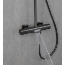 Душевая система Gappo G2495-79 с термостатом Оружейная сталь