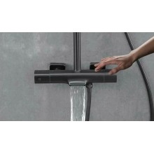 Душевая система Gappo G2495-79 с термостатом Оружейная сталь