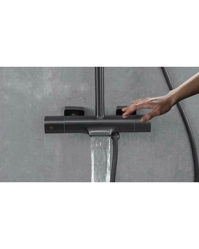 Душевая система Gappo G2495-79 с термостатом Оружейная сталь