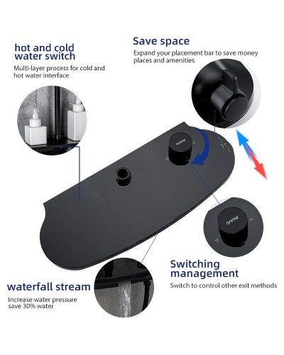 Душевая система Gappo G2495-86 Черная матовая