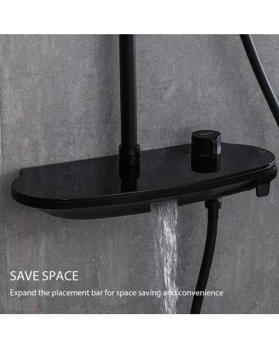 Душевая система Gappo G2495-86 Черная матовая