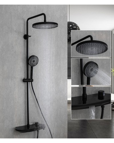 Душевая система Gappo G2495-86 Черная матовая