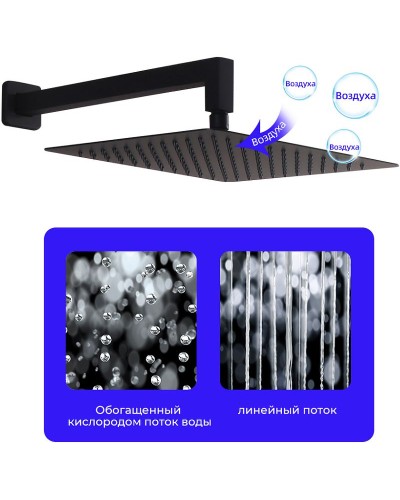 Душевая система Gappo G7107-6 Черная матовая