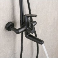 Душевая система Frap H17-6 F2417-6 Черная матовая