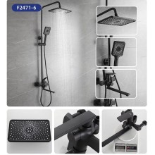 Душевая система Frap H71-6 F2471-6 Черная матовая