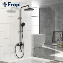 Душевая система Frap F24011-9 Оружейная сталь