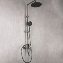 Душевая система Frap F24011-9 Оружейная сталь