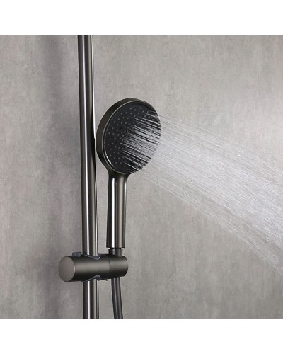 Душевая система Frap F24011-9 Оружейная сталь