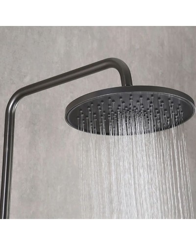 Душевая система Frap F24011-9 Оружейная сталь