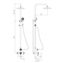 Душевая система Milacio Soria MC.102.1BR
