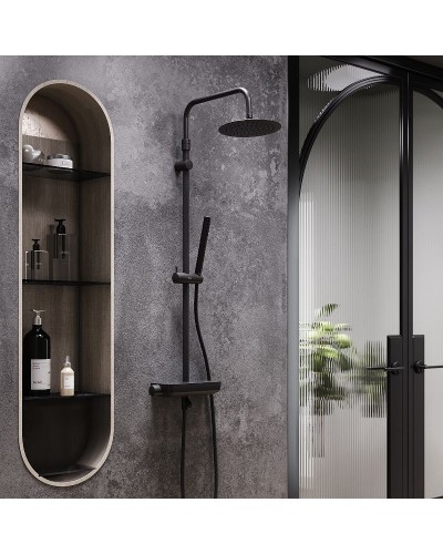 Душевая система Damixa Scandinavian Pure 936730300 Черная матовая