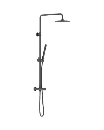 Душевая система Damixa Scandinavian Pure 936800300 с термостатом Черная матовая