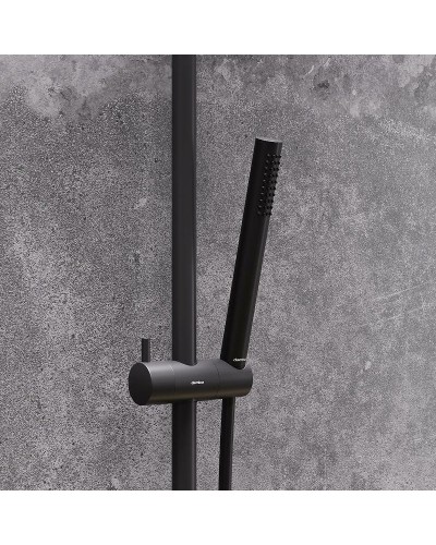 Душевая система Damixa Scandinavian Pure 936800300 с термостатом Черная матовая