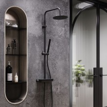Душевая система Damixa Scandinavian Pure 936750300 с термостатом Черная матовая