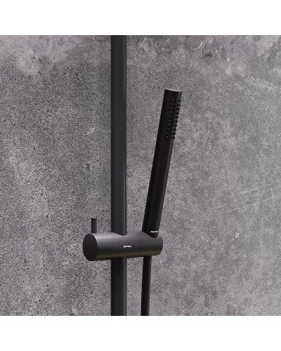 Душевая система Damixa Scandinavian Pure 936750300 с термостатом Черная матовая