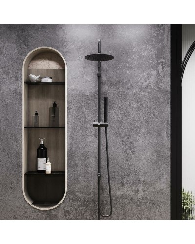 Душевая система Damixa Scandinavian Pure 936000300 Черная матовая