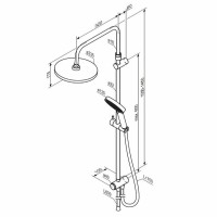 Душевая система Damixa Apollo 947000300 Черная матовая
