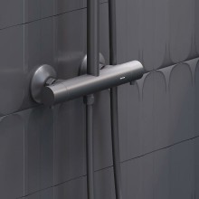 Душевая система Damixa Jupiter 977800300 с термостатом Черная матовая