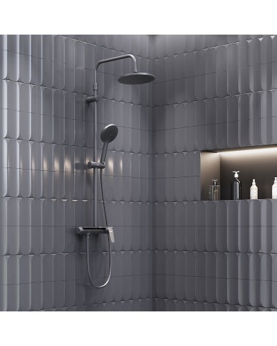 Душевая система Damixa Jupiter 977780300 Черная матовая