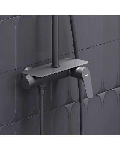 Душевая система Damixa Jupiter 977780300 Черная матовая