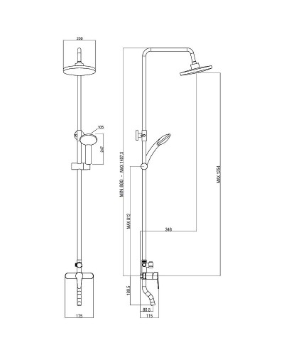 Душевая система Orange OneLife P01-911b Черная матовая
